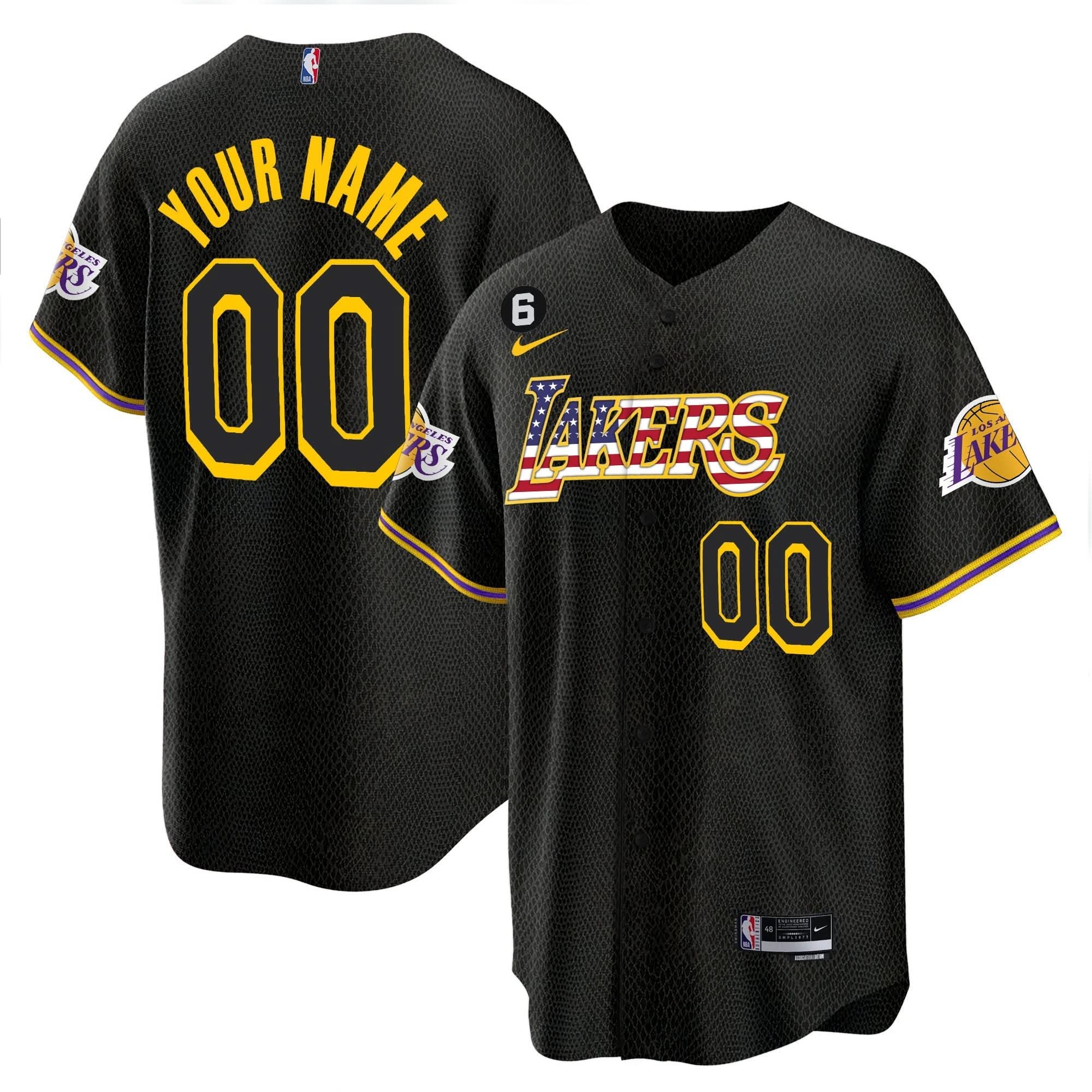 LAL Flag Baseball Custom Jersey - Stitched