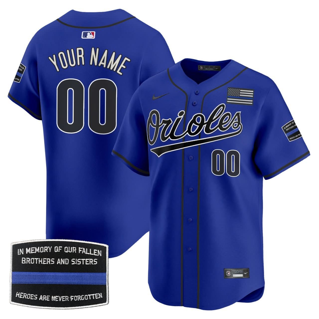 BO Blue Custom Jersey - Stitched