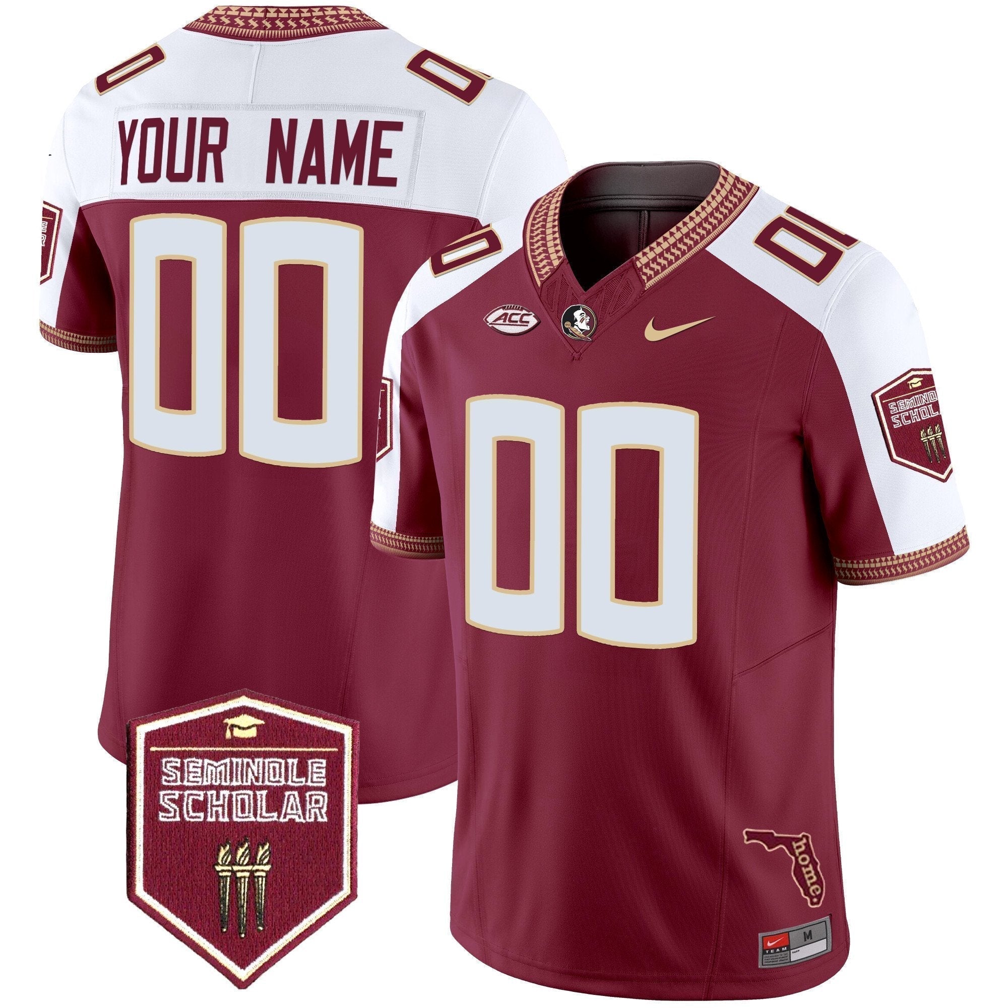 FSS 2025 Seminole Scholar Patch Vapor Limited Custom Jersey