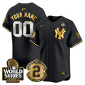NYY Derek Jeter Patch 2024 World Series Vapor Premier Limited Custom Jersey - Stitched