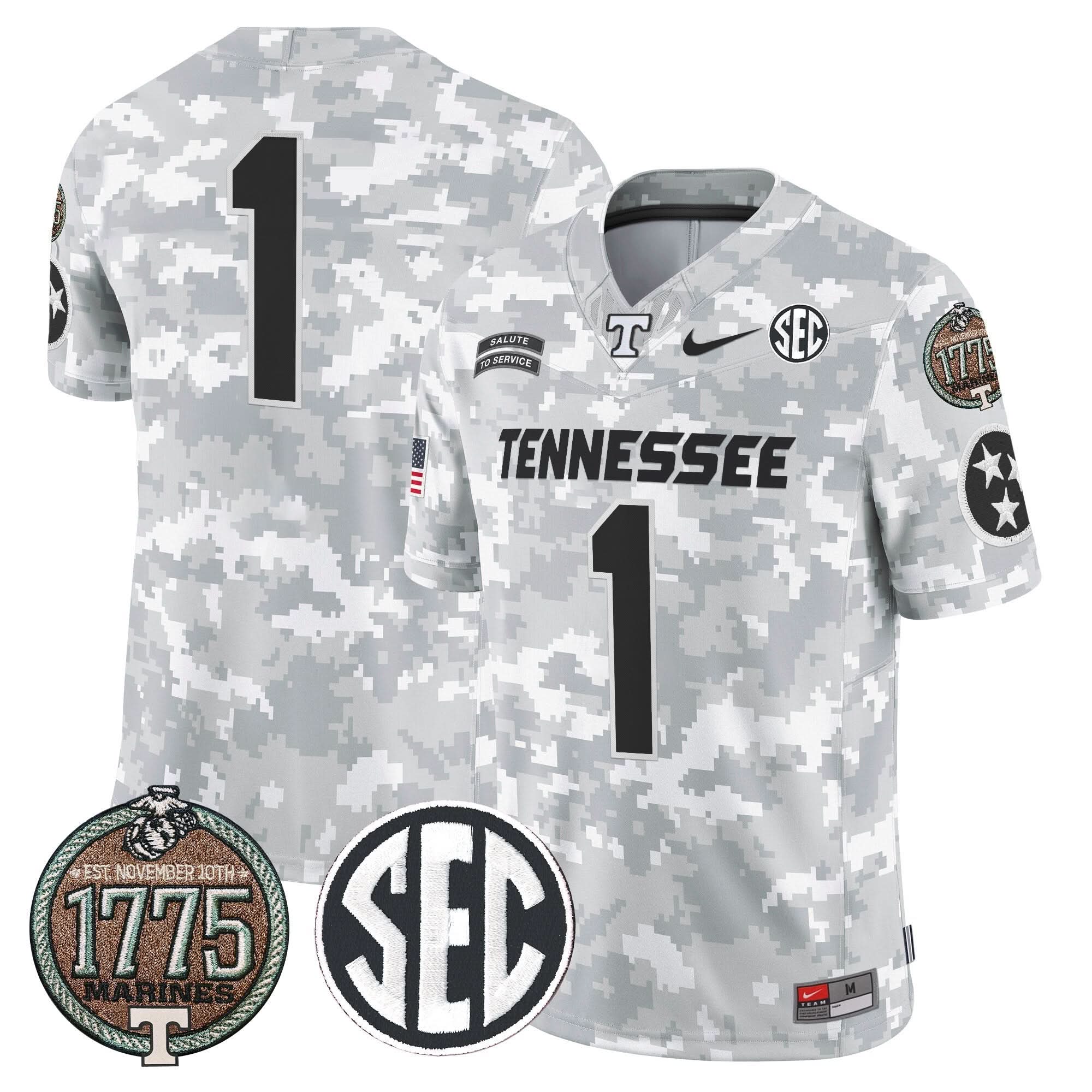 TV 2024 Salute to Service Establishment Year Patch Vapor Limited Jersey