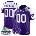 Kansas State Wildcats 2025 Rate Bowl Patch Vapor Limited Custom Jersey