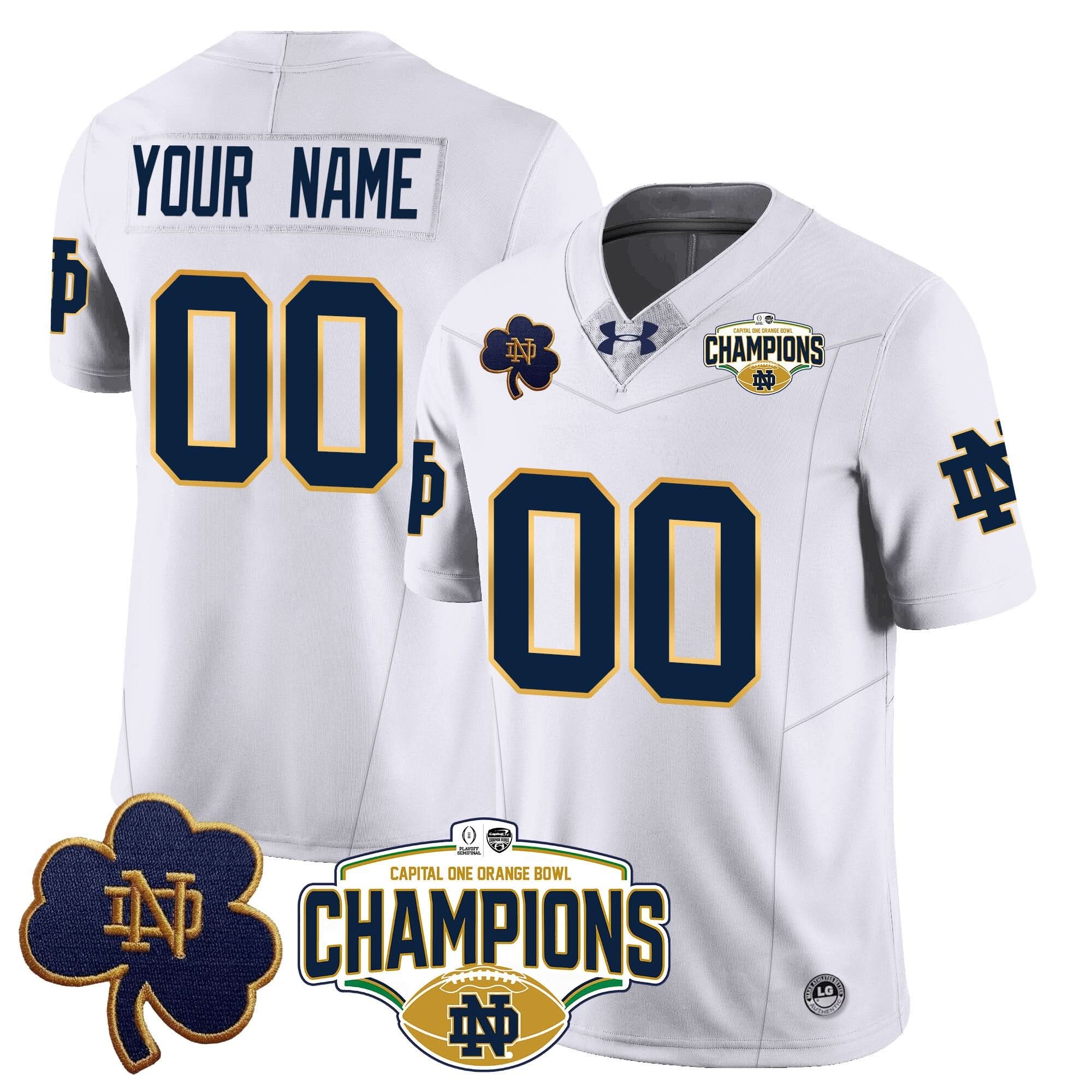 Custom NDFI 2025 Orange Bowl Champions Jersey N5