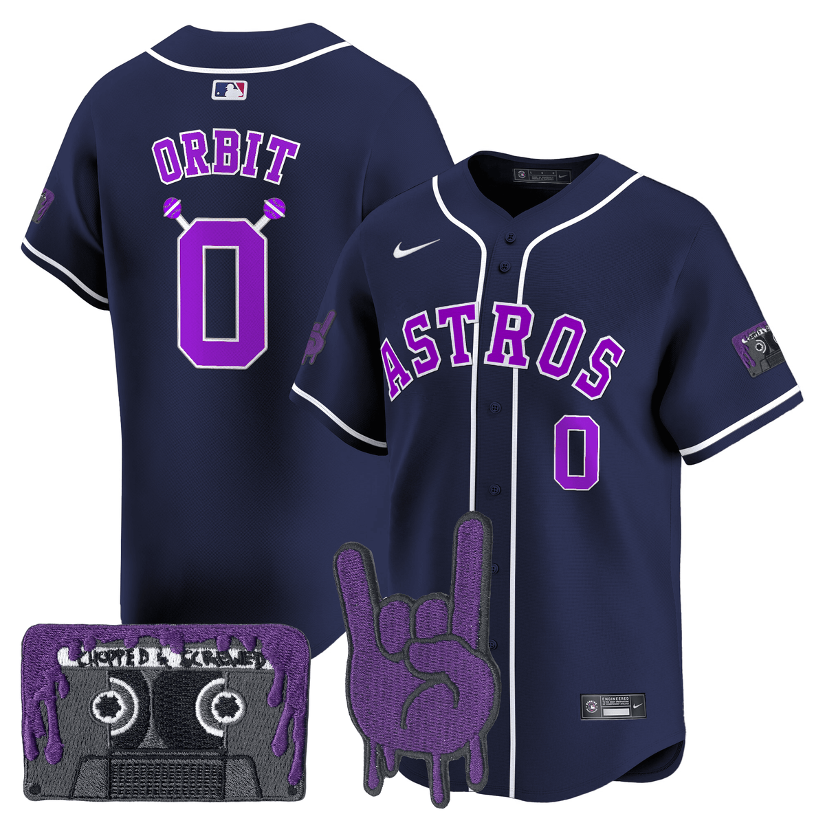 HOU DJ Screw Patch Vapor Premier Limited Jersey - Stitched