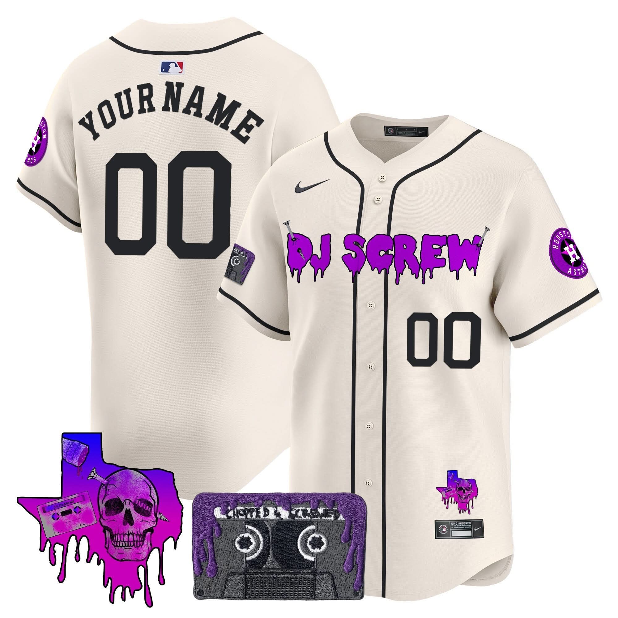 HA DJ Screw Patch Vapor Premier Limited Custom Jersey V2 - Stitched