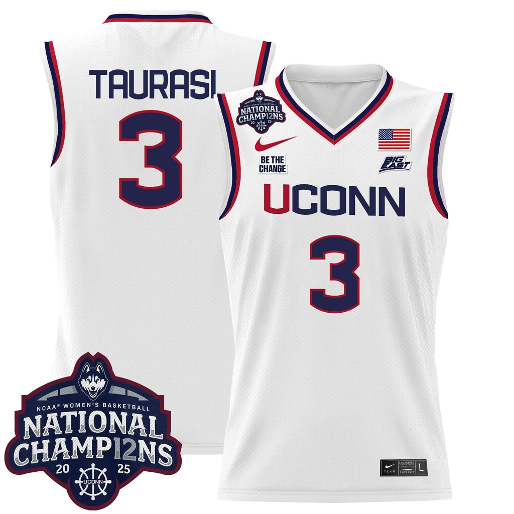 UCONN 2025 Women's National Champions Patch Lightweight Basketball Jersey - Stitched