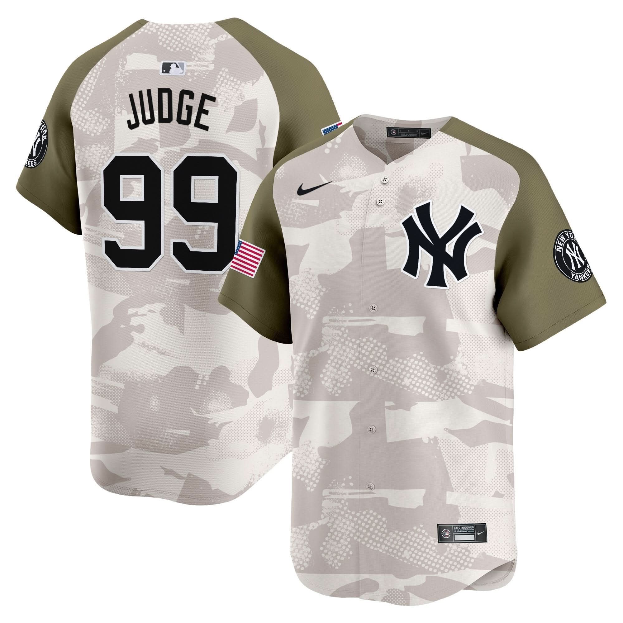 NYY 2025 Armed Forces Day Vapor Premier Limited Jersey - Stitched