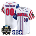 Coastal Carolina Chanticleers 2025 Independence Day Vapor Premier Limited Custom Jersey - World Series Patch - Stitched