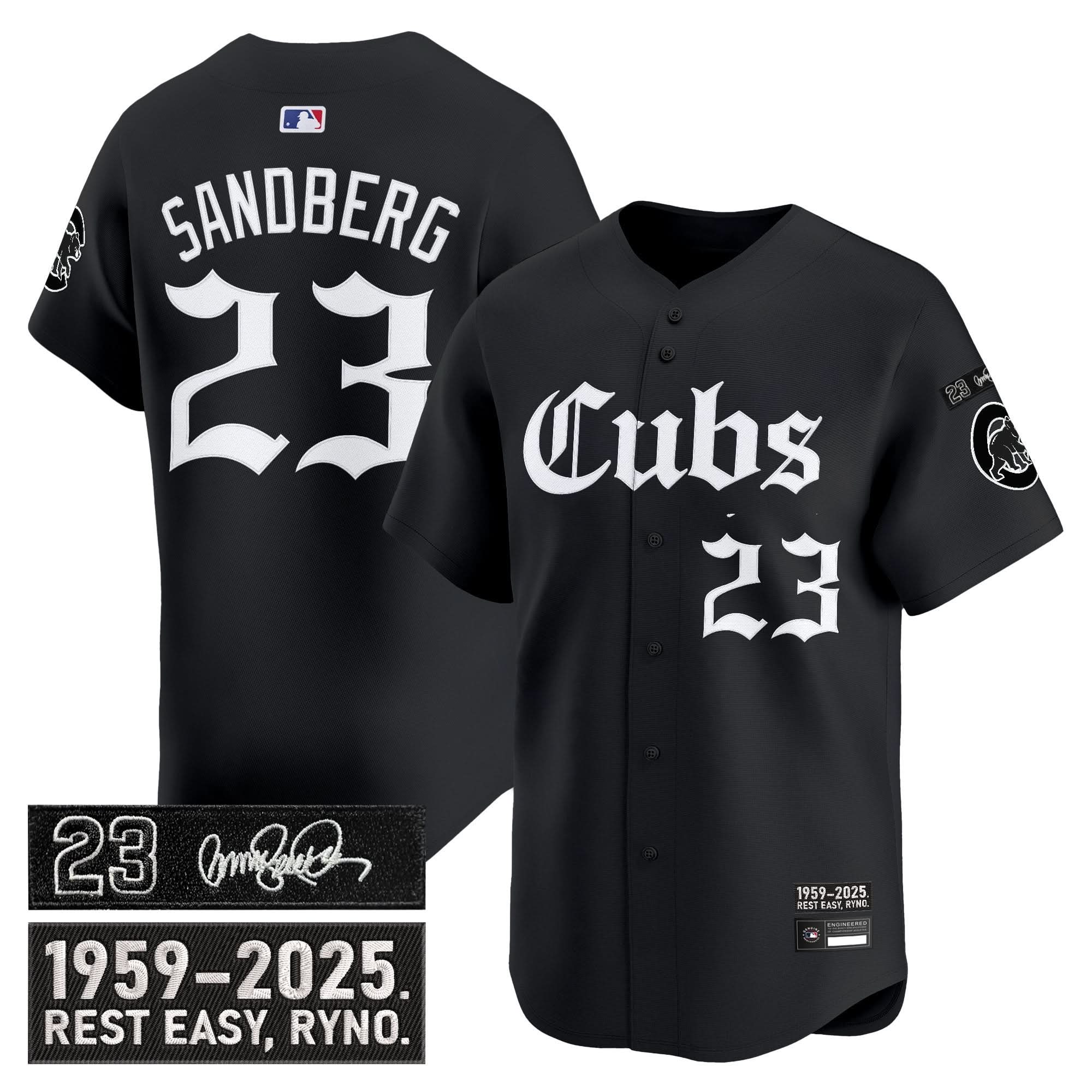 CC 'Ryne Sandberg Tribute' Vapor Premier Limited Jersey - Gothic Edition - Stitched