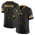 Men's Miami Dolphins 2025 "Rivalries" Gold Vapor Limited Jersey - All Stitched