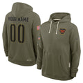 Washington Commanders 2025 Salute to Service Custom Pullover Hoodie - All Stitched