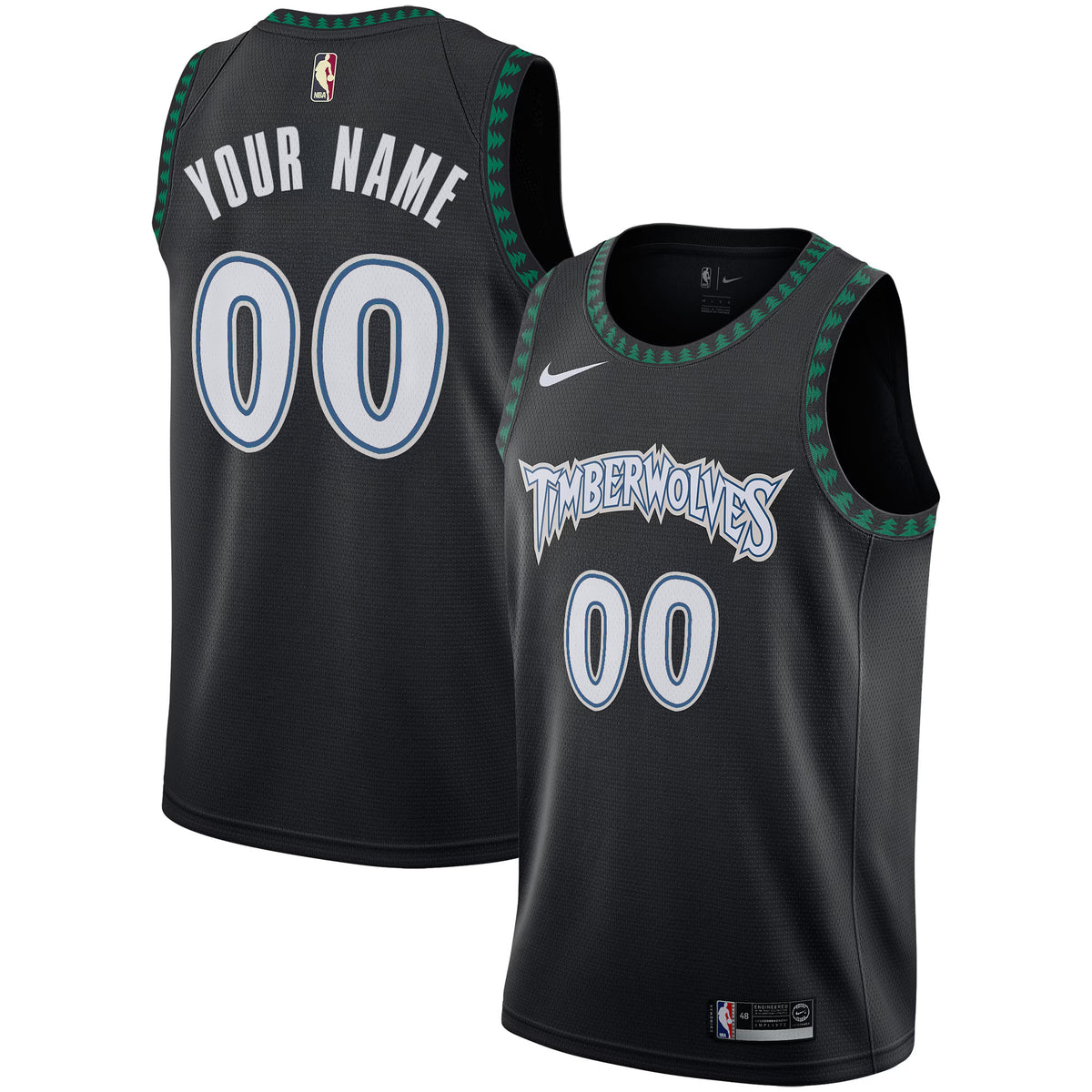 Minnesota Timberwolves 2025/26 "Black Trees" Swingman Custom Jersey - All Stitched