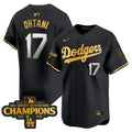 LAD 2025 NL West Division Champions Patch Gold Trim Vapor Premier Limited Jersey - Stitched