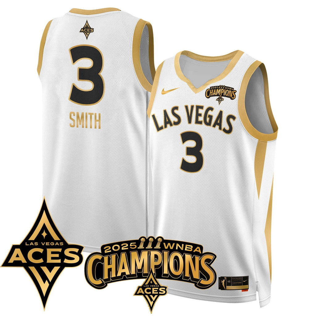 Men's Las Vegas Aces 2025 WNBA Championship Jersey - All Stitched