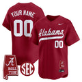 Alabama Crimson Tide 2025 Vapor Baseball Custom Jersey - Alabama Map - All Stitched