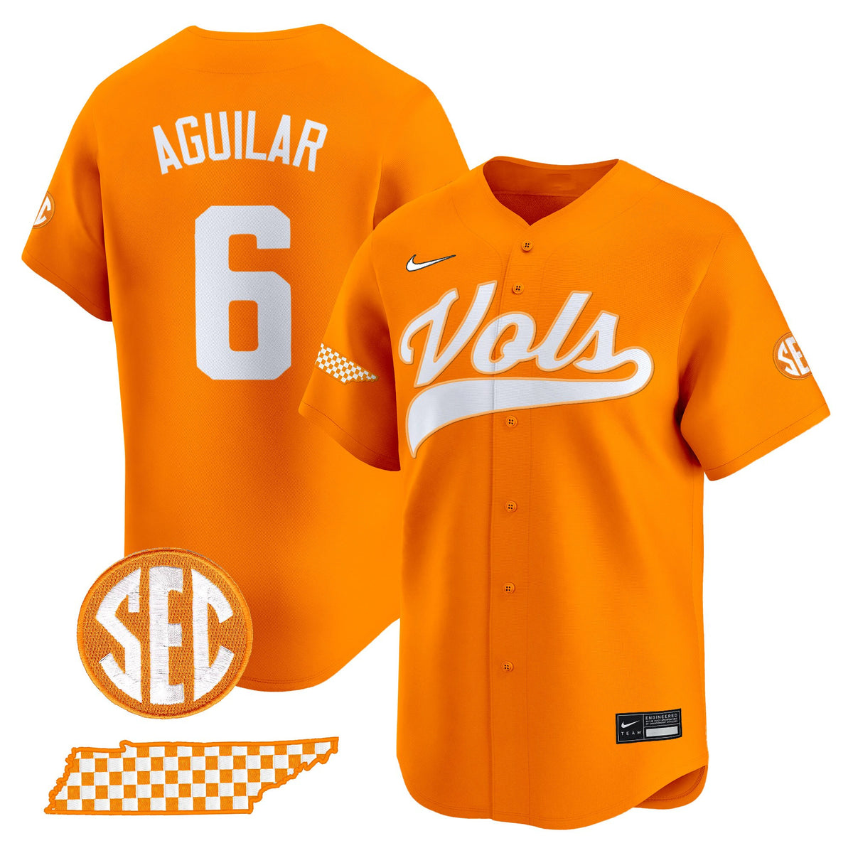 Men's Tennessee Volunteers 2025 Vapor Baseball Jersey - All Stitched