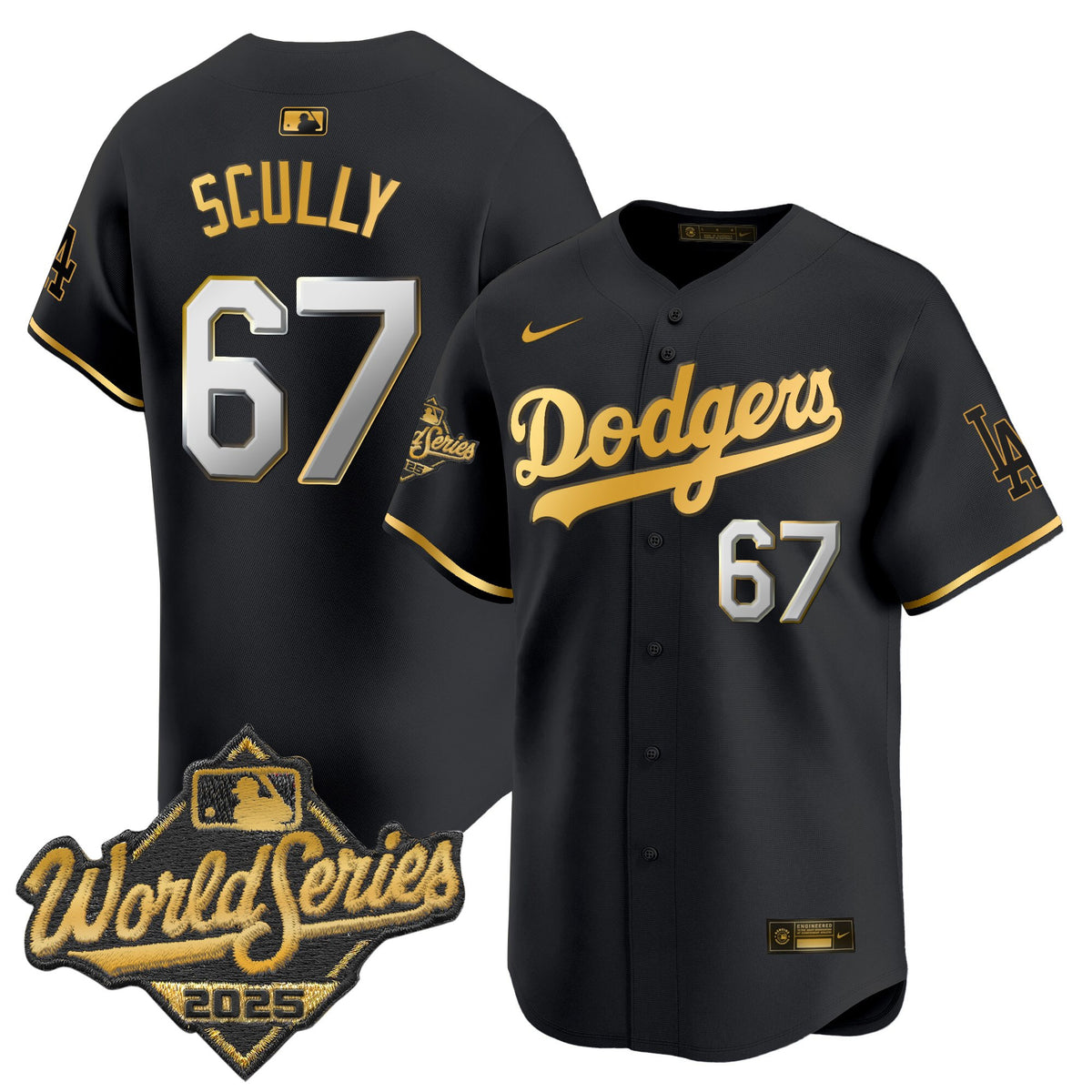 Men's Dodgers 2025 World Series Vapor Premier Limited Jersey - All Stitched