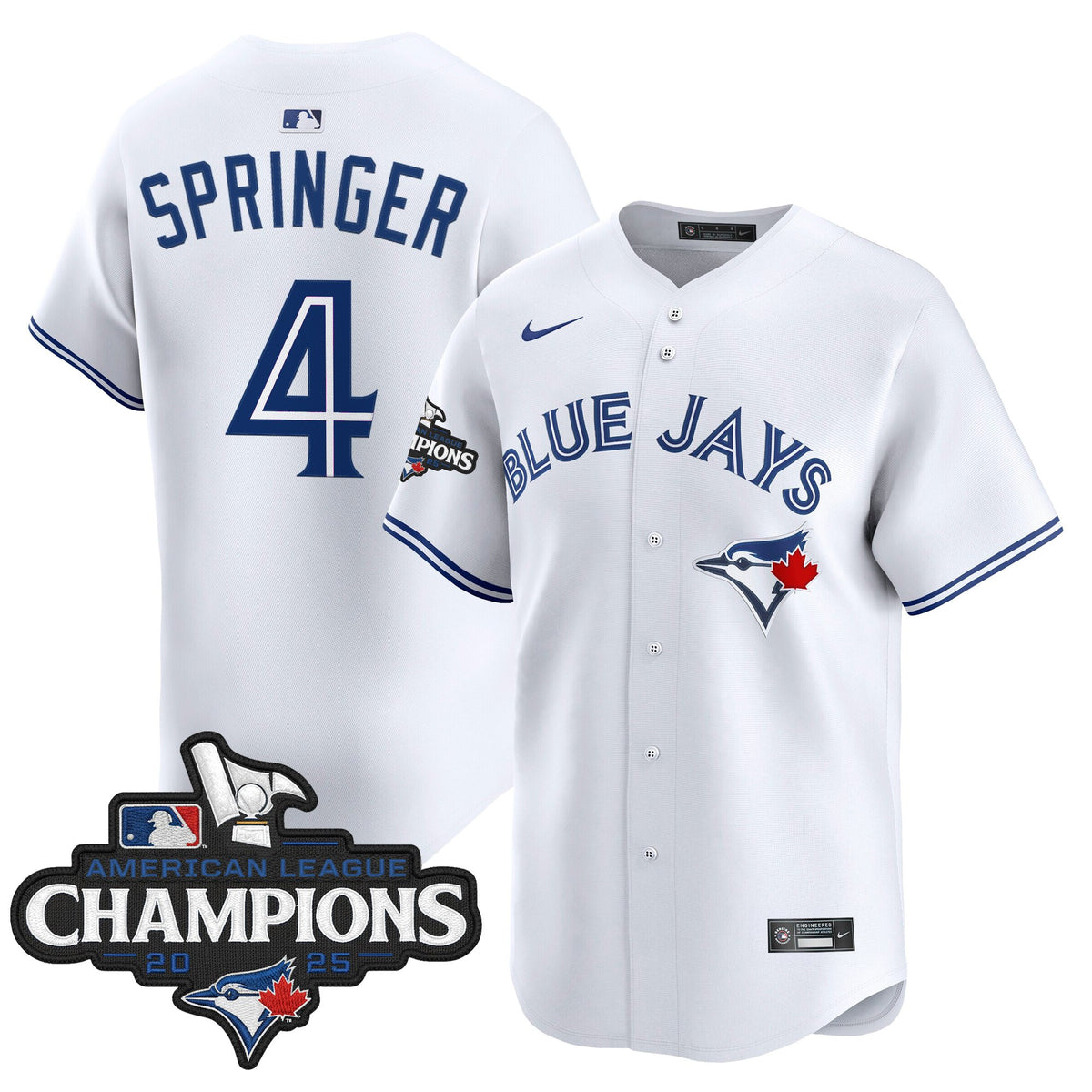 Men's Toronto Blue Jays 2025 American League Champions Vapor Premier Limited Jersey - All Stitched