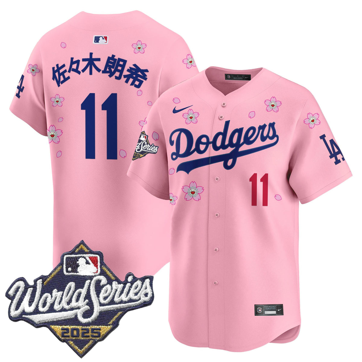 Men's Dodgers 2025 World Series x Tokyo Series Vapor Premier Limited Jersey - Stitched