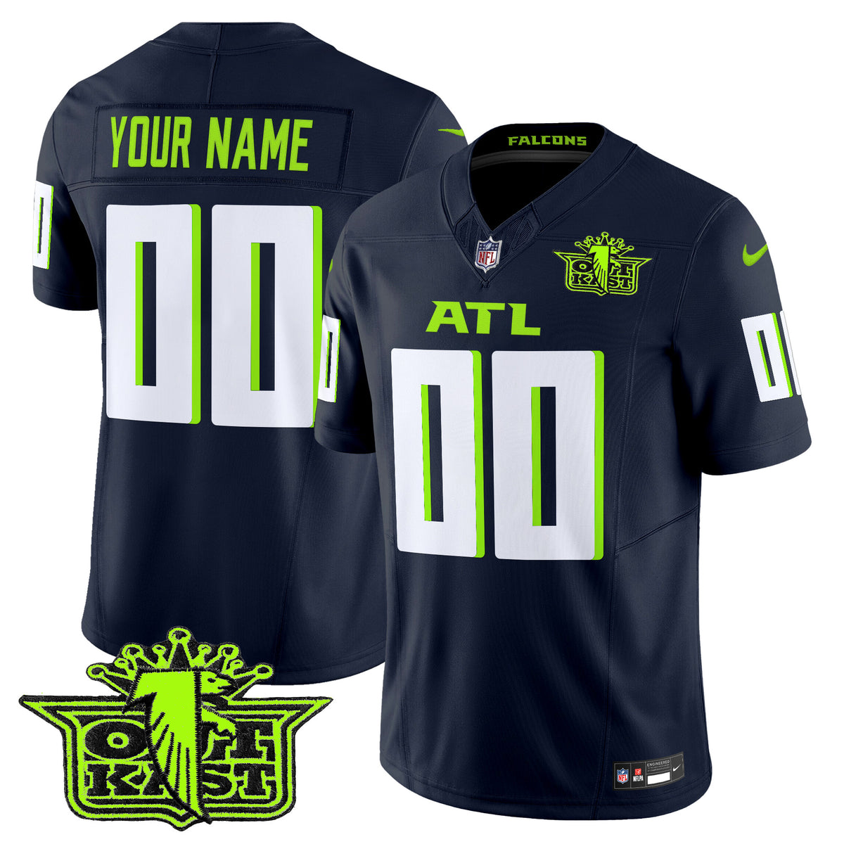 Outkast x Atlanta Falcons 2025 Atliens Vapor Limited Custom Jersey - All Stitched