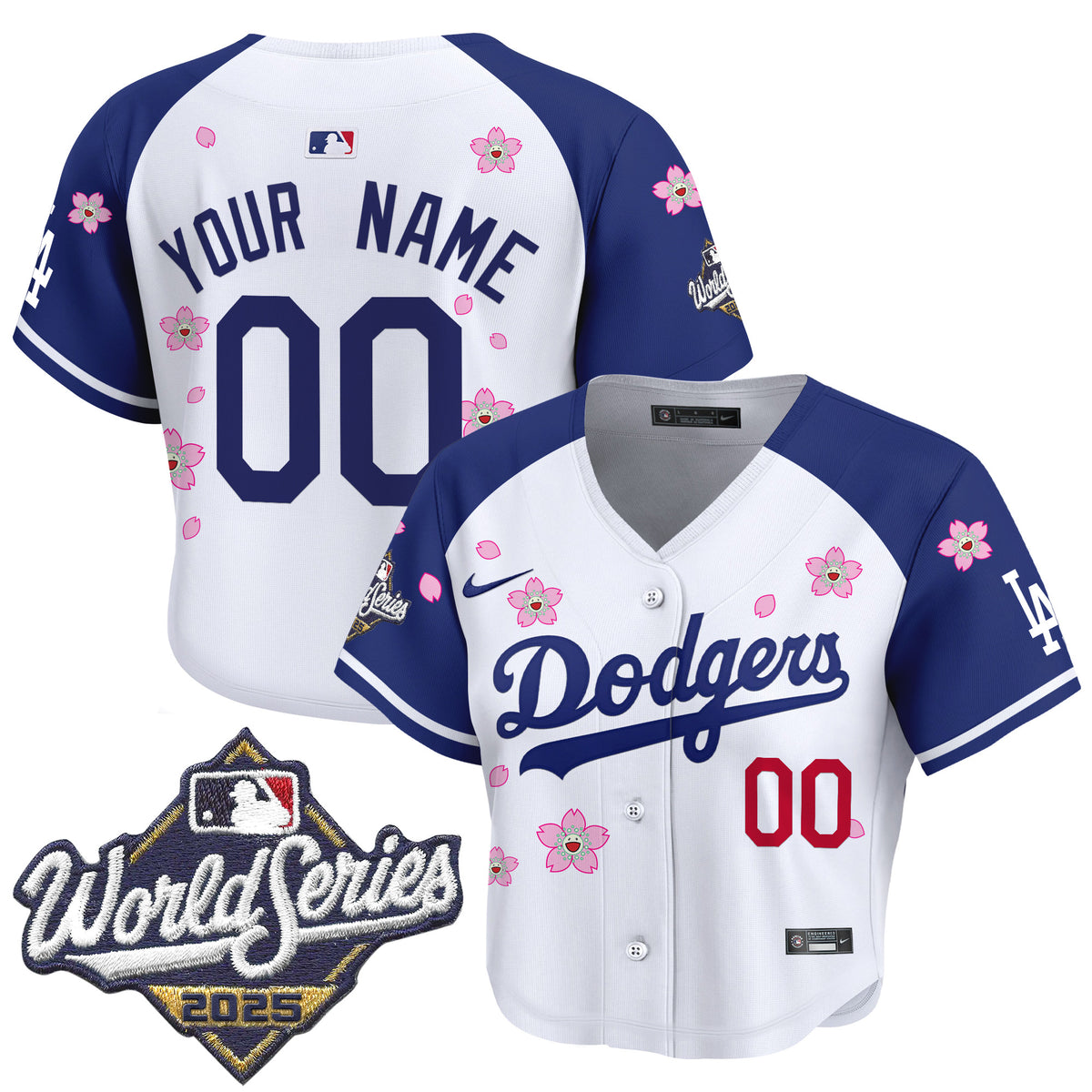 Dodgers 2025 World Series x Tokyo Series Crop Top Baseball Custom Jersey - All Stitched