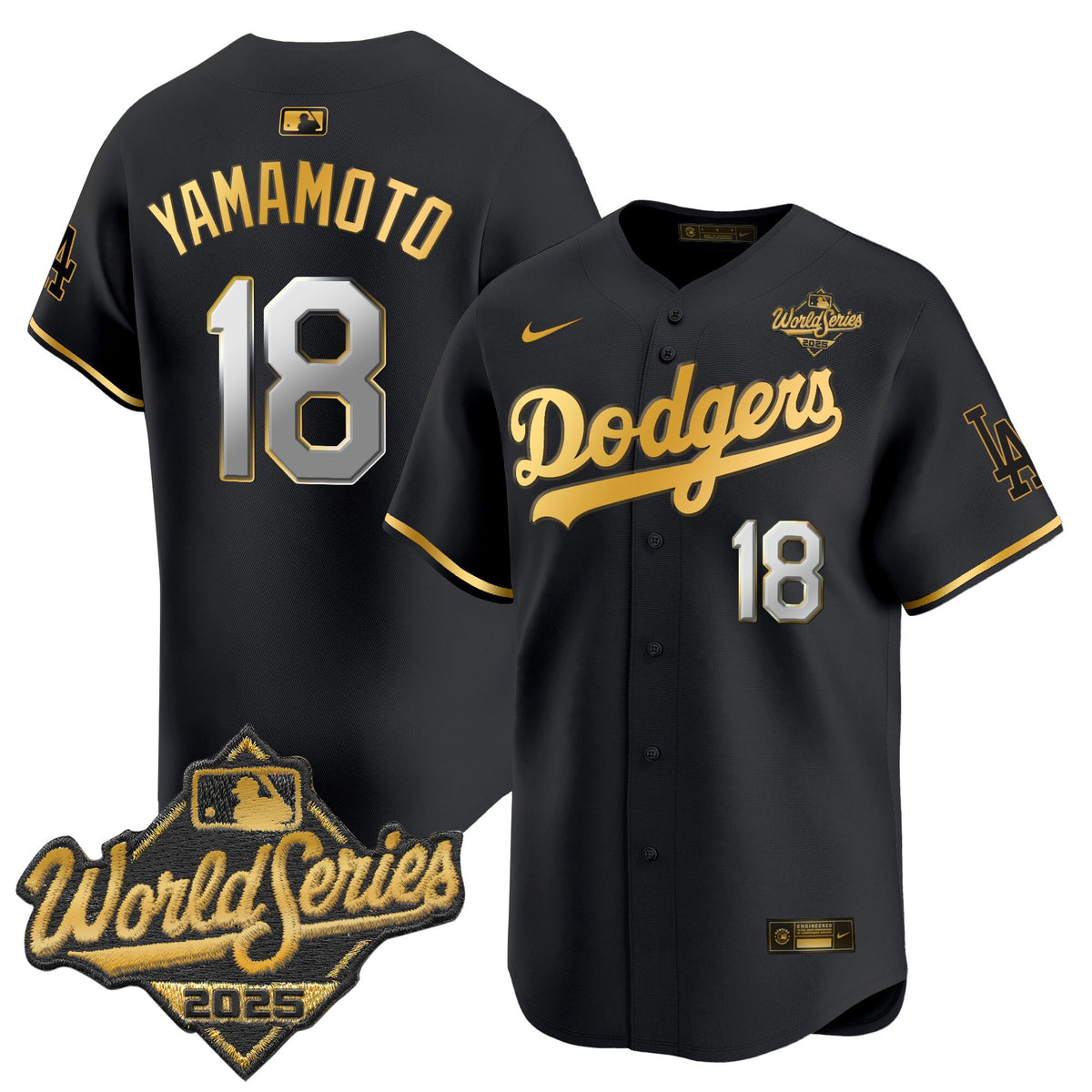 Men's Dodgers 2025 World Series Vapor Premier Limited Jersey V2 - All Stitched