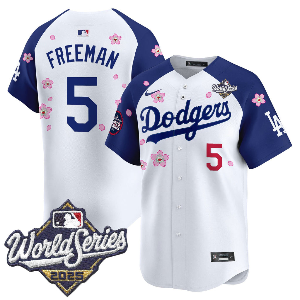 Men's Dodgers 2025 World Series x Tokyo Series Vapor Premier Limited Jersey V2 - Stitched