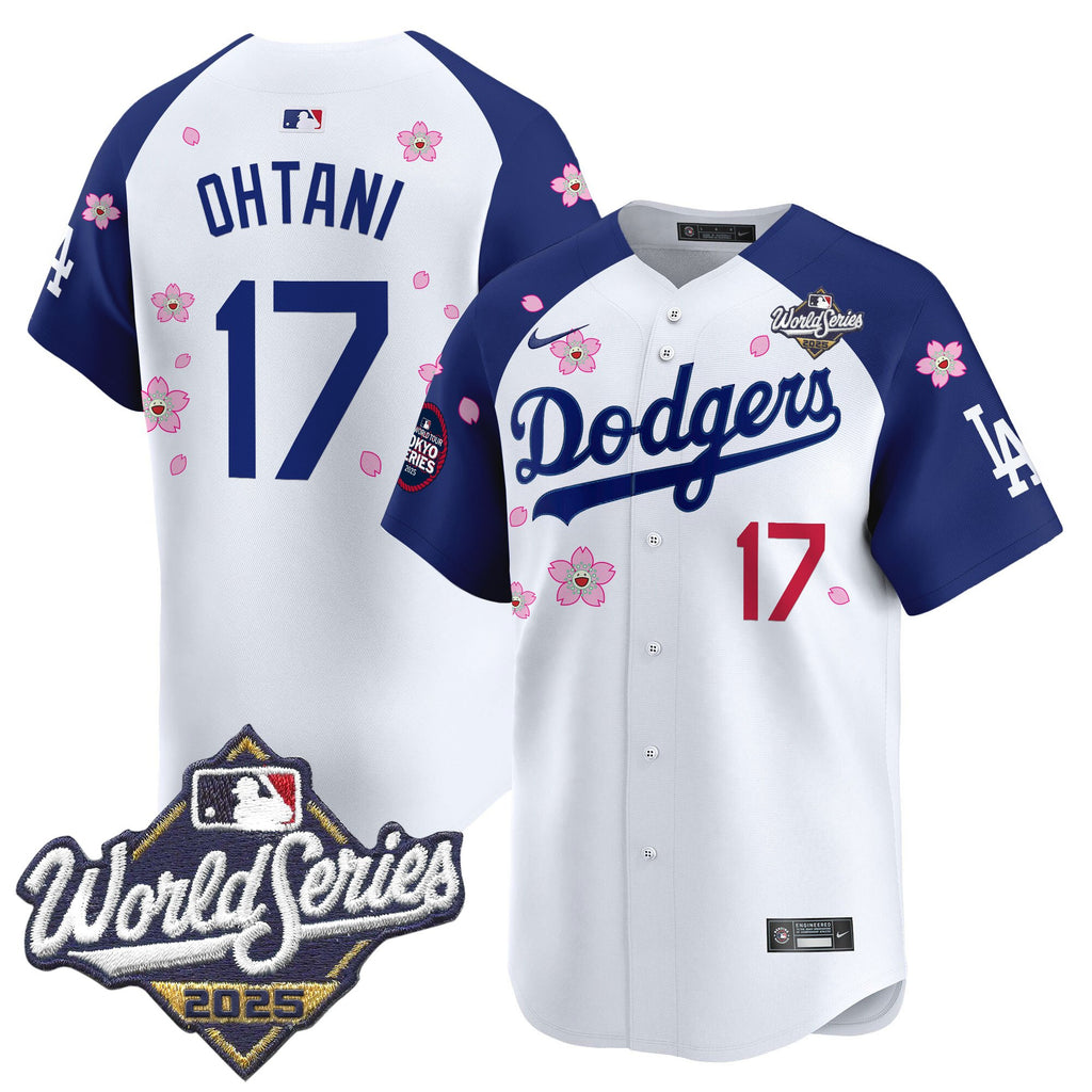 Men's Dodgers 2025 World Series x Tokyo Series Vapor Premier Limited Jersey V2 - Stitched