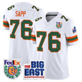 Warren Sapp # 76 Miami Hurricanes White Jersey - All Stitched