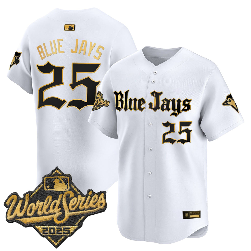 Men's Toronto Blue Jays 2025 World Series Vapor Premier Limited Jersey V2 - Gothic North Edition - All Stitched