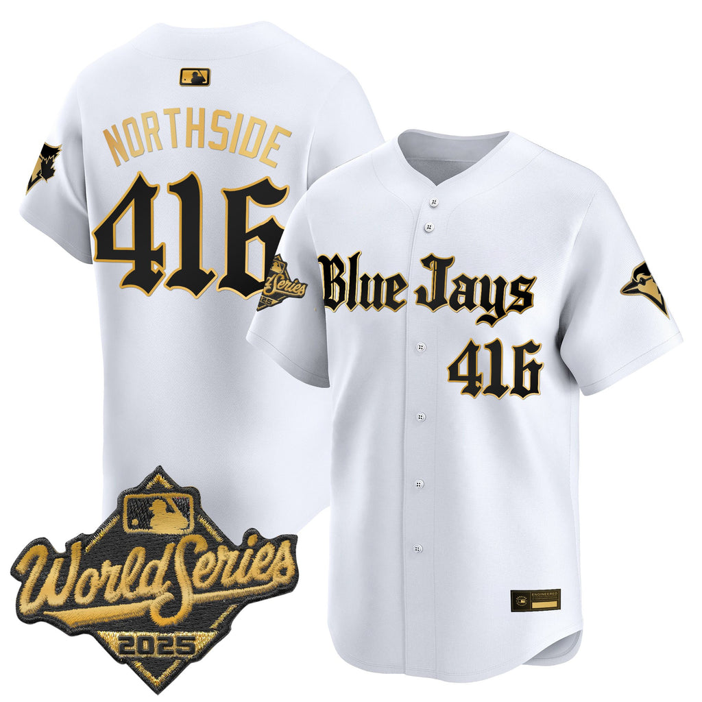 Men's Toronto Blue Jays 2025 World Series Vapor Premier Limited Jersey V2 - Gothic North Edition - All Stitched