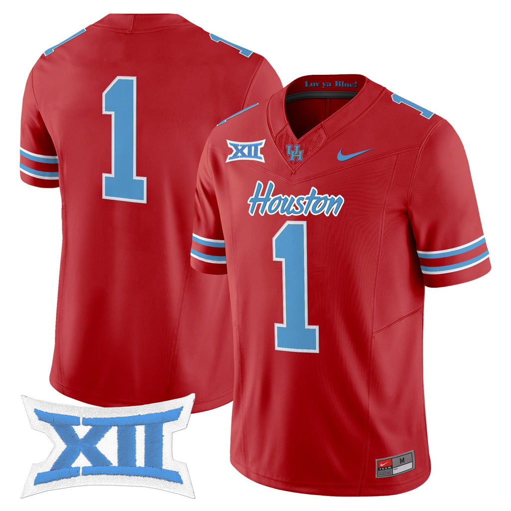 Men's Houston Cougars 2025 Oilers Inspired Vapor Limited Jersey - All Stitched