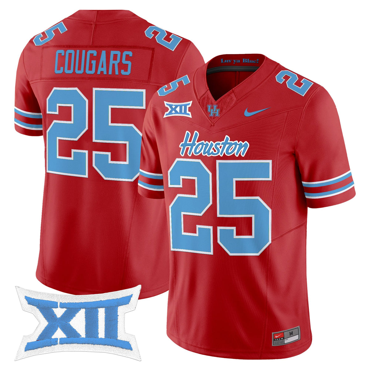 Men's Houston Cougars 2025 Oilers Inspired Vapor Limited Jersey - All Stitched