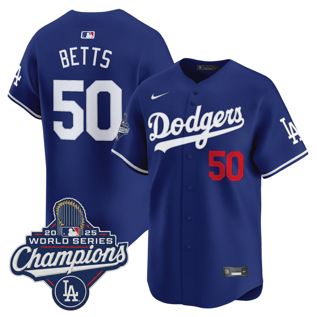Men's Dodgers 2025 World Series Champions Vapor Premier Limited Jersey - All Stitched