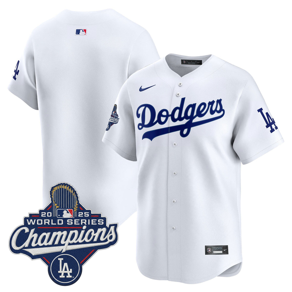 Men's Dodgers 2025 World Series Champions Vapor Premier Limited Jersey - All Stitched