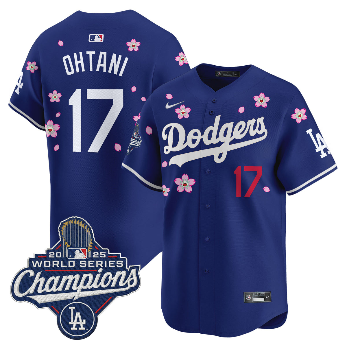 Men's Dodgers 2025 World Series Champions x Tokyo Series Vapor Premier Limited Jersey - Stitched