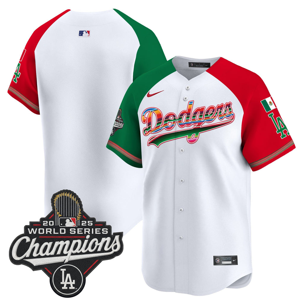 Men's Dodgers Mexico 2025 World Series Champions Vapor Premier Limited Jersey - All Stitched