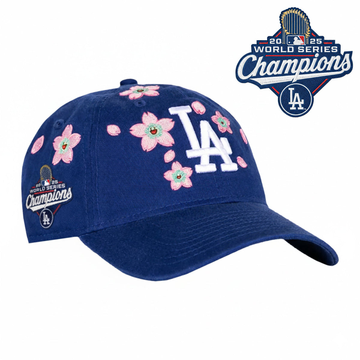 Los Angeles Dodgers 2025 World Series Champions x Tokyo Series Strapback Hat - Embroidered