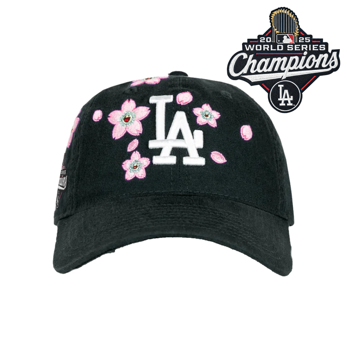 Los Angeles Dodgers 2025 World Series Champions x Tokyo Series Strapback Hat - Embroidered