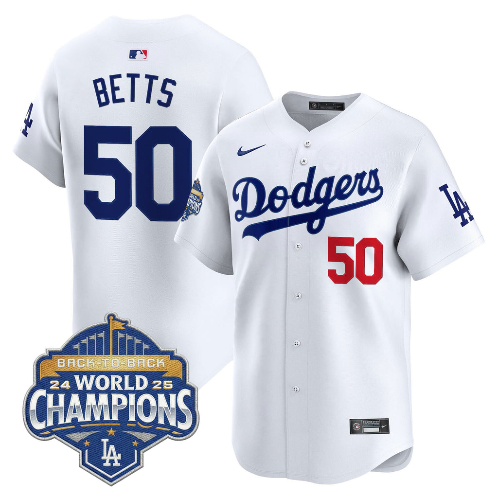 Men's Dodgers 2025 Back-To-Back Champions Vapor Premier Limited Jersey - All Stitched