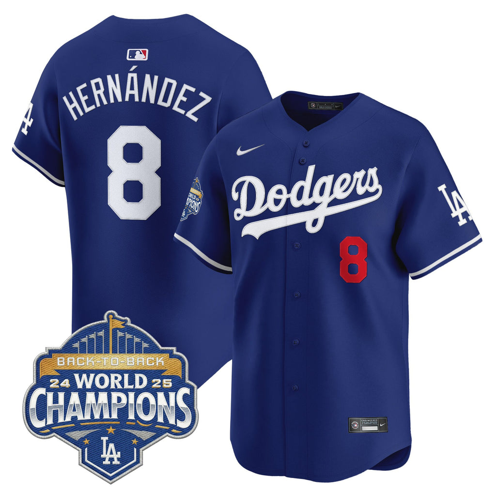 Men's Dodgers 2025 Back-To-Back Champions Vapor Premier Limited Jersey - All Stitched
