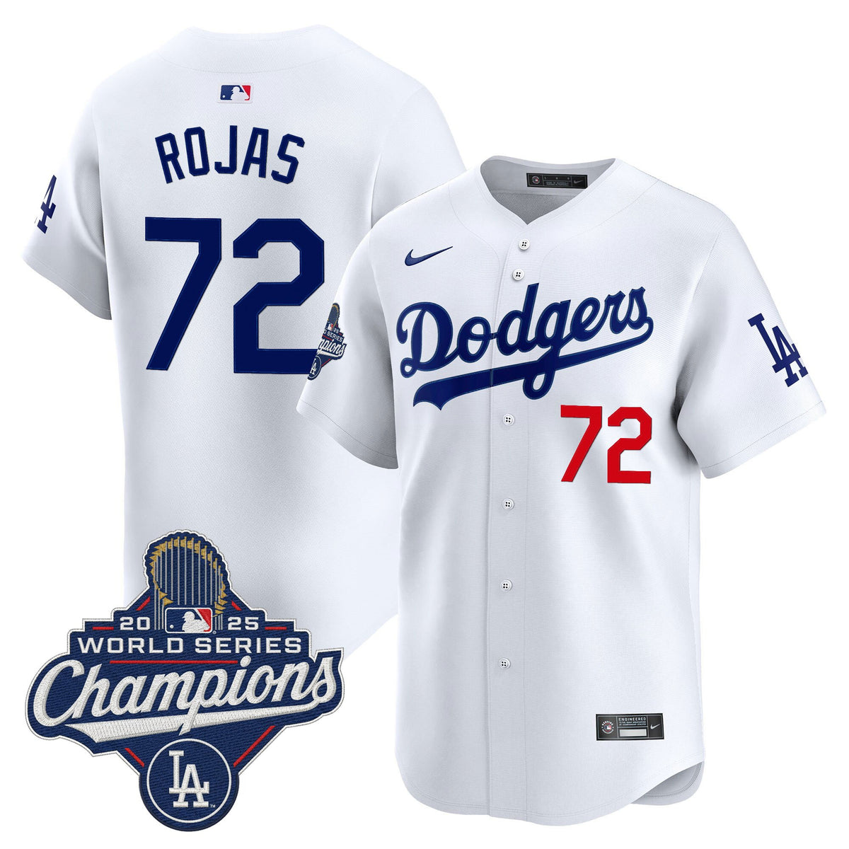 Men's #72 Miguel Rojas 2025 World Series Champions Vapor Premier Limited Jersey - All Stitched