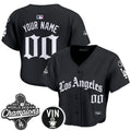 Dodgers 2025 World Series Champions Crop Top Baseball Custom Jersey - LA Gothic Edition - All Stitched