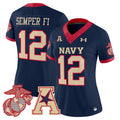 Women's Navy Midshipmen Vapor USMC Premier Jersey - All Stitched