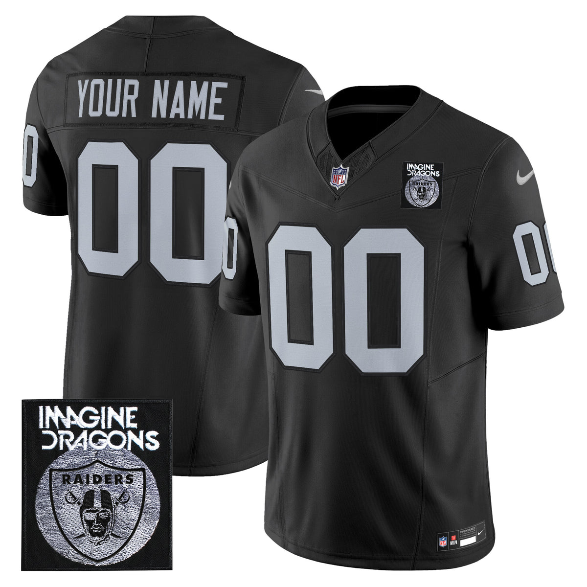 Imagine Dragons x Las Vegas Raiders Vapor Limited Custom Jersey - All Stitched