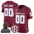 Aggies 2025 Playoff First Round Vapor Limited Custom Jersey