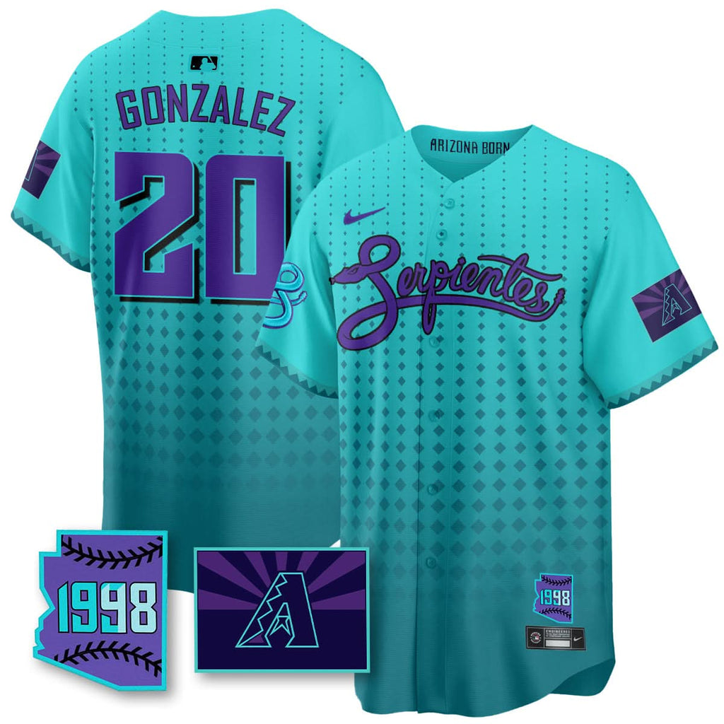 AD Purple for Second Serpientes City Connect Jersey - Stitched