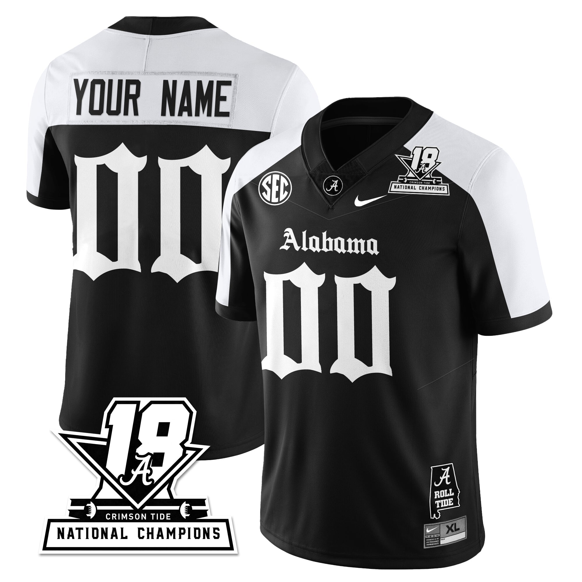 BAMA 18x-Time National Champions Gothic Vapor Limited Jersey