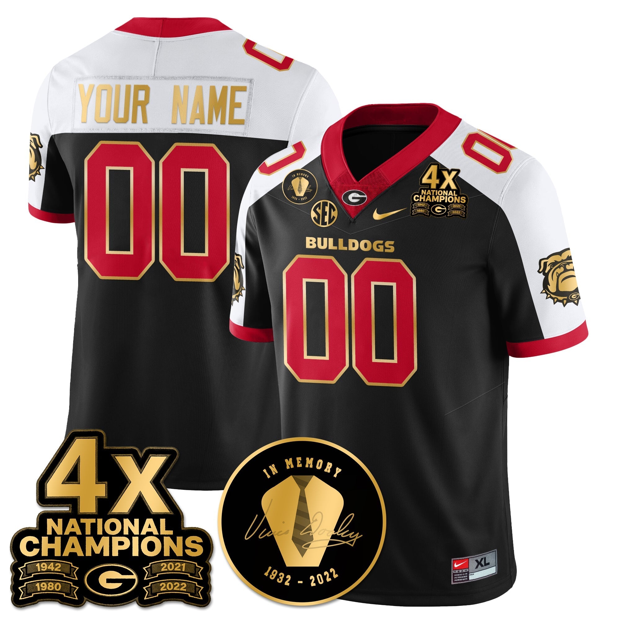 UGA 4x-Time National Champions Vapor Limited Jersey
