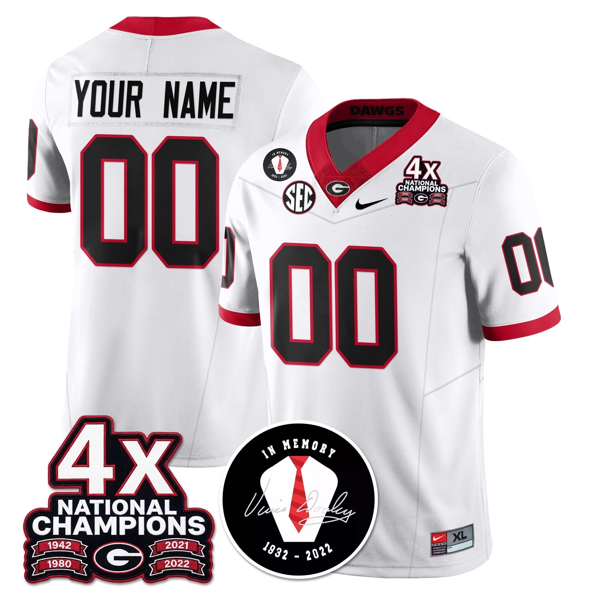 UGA 4x-Time National Champions Vapor Limited Jersey